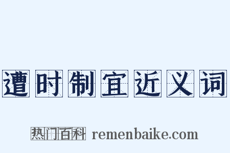 遭时制宜近义词是什么意思的图片